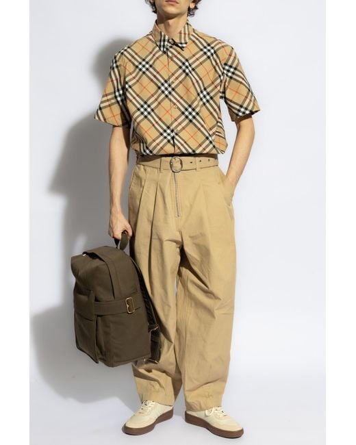 Burberry Metallic Checked Shirt for men