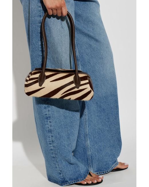 Yuzefi Black Shoulder Bag "Oyster Mini"