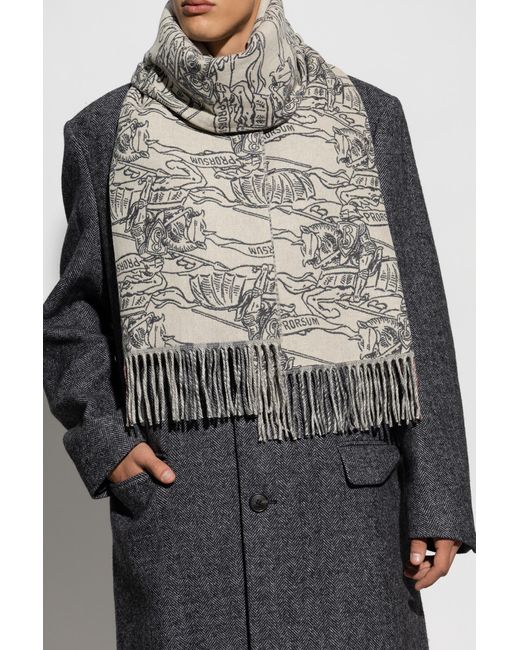 Burberry Natural Reversible Cashmere Scarf,