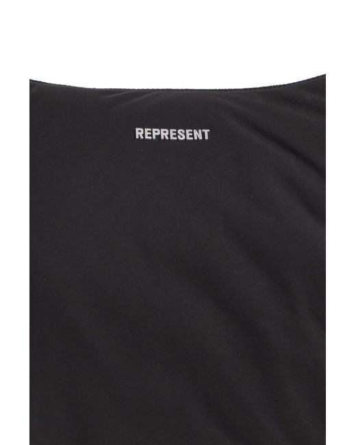 Represent Black Shoulder Bag With Logo for men