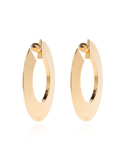 Alaïa Metallic Earrings With Logo