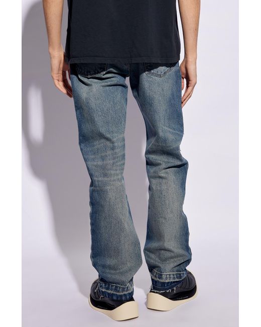 Rhude Blue Jeans With Vintage Effect, for men