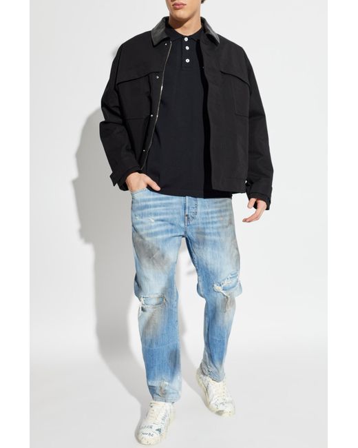 DSquared² Black Polo With Embroidered Logo for men