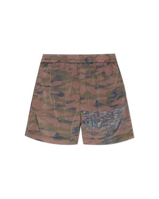 DIESEL Brown Swimming Shorts 'Rio-41-Utlt' for men