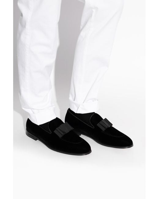 DSquared² Black Velvet Loafers for men