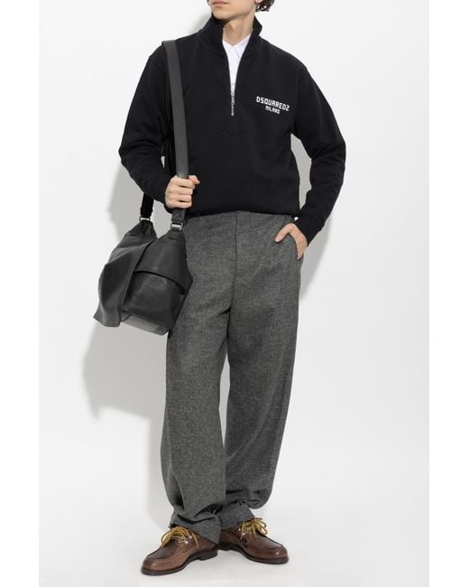 DSquared² Black Sweatshirt With Logo for men