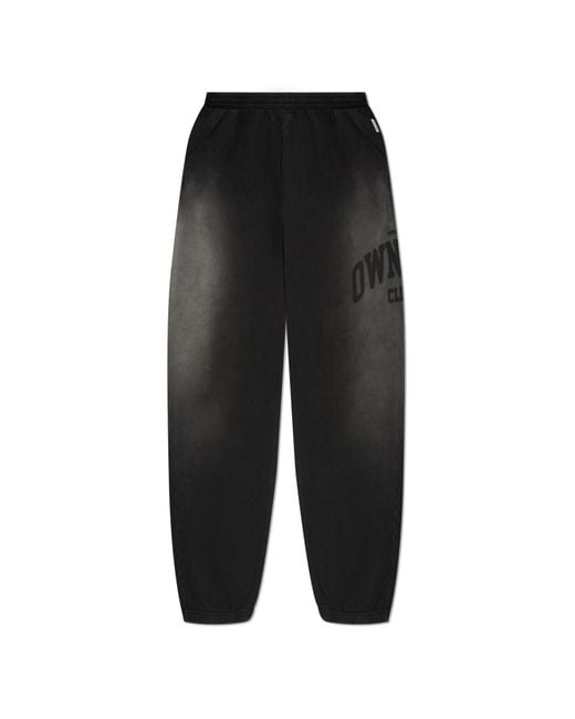 Represent Black Sweatpants With Cuffed Legs for men