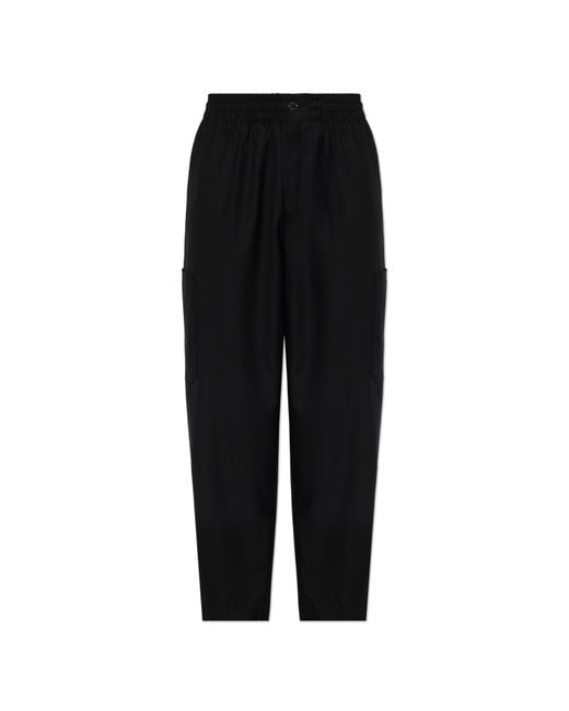 KENZO Black Wool Trousers for men