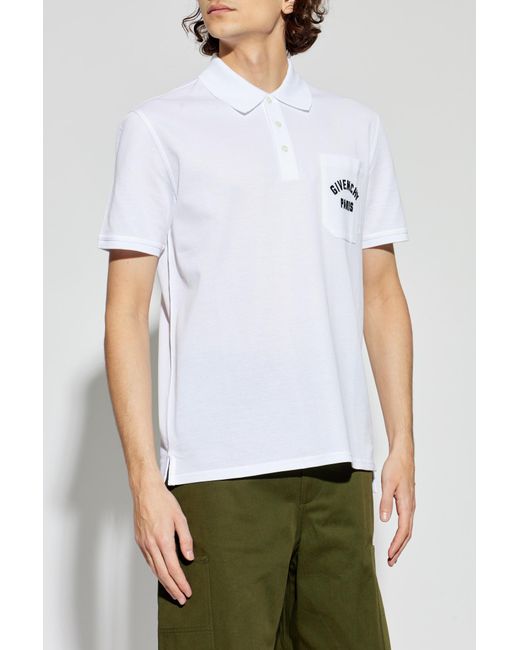 Givenchy Green Polo With Logo for men
