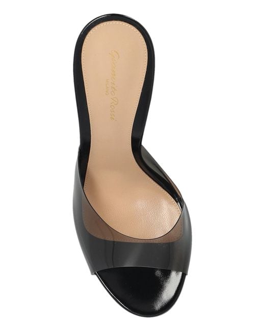 Gianvito Rossi Black Heeled Mules "Sofia"