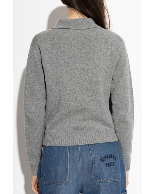 Givenchy Blue Wool Polo Sweater