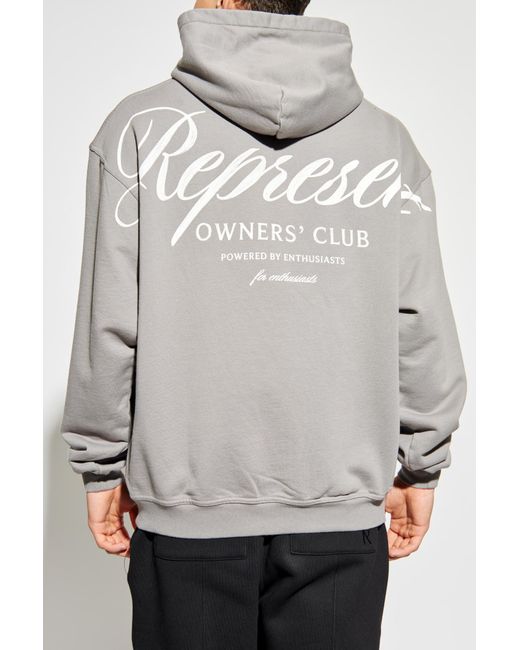 Represent Gray "Club Script" Sweatshirt for men