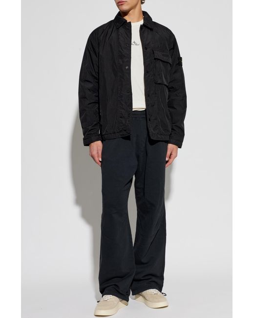 Stone Island Black Lightweight Jacket With Pocket for men