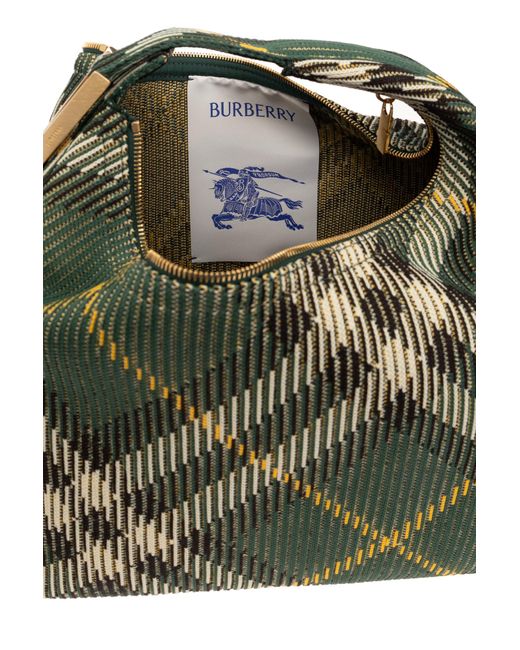 Burberry Green ‘Medium Peg Duffle’ Shoulder Bag