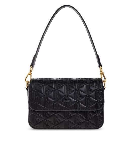Lacoste Black Shoulder Bag With Logo