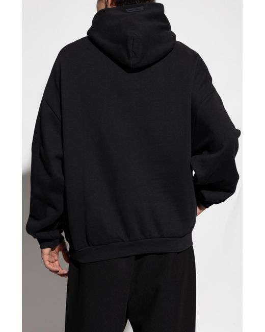 Fear Of God Black Sweatshirt With Embroidered Logo for men