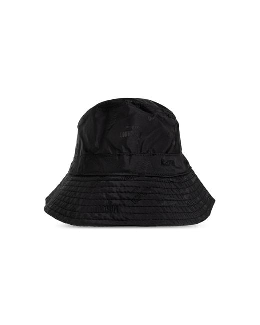 Moschino Black Monogram Hat