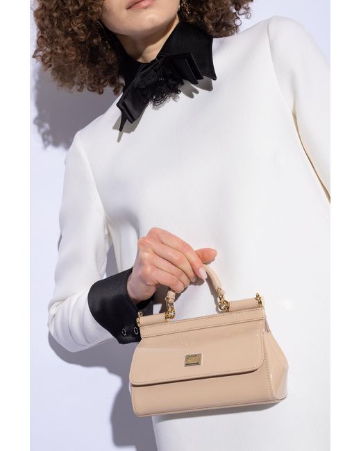 Dolce & Gabbana Natural 'small Sicily' Shoulder Bag,