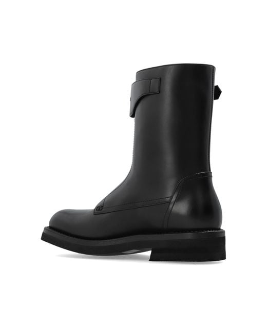 McQueen Black "Biker" Ankle Boots for men