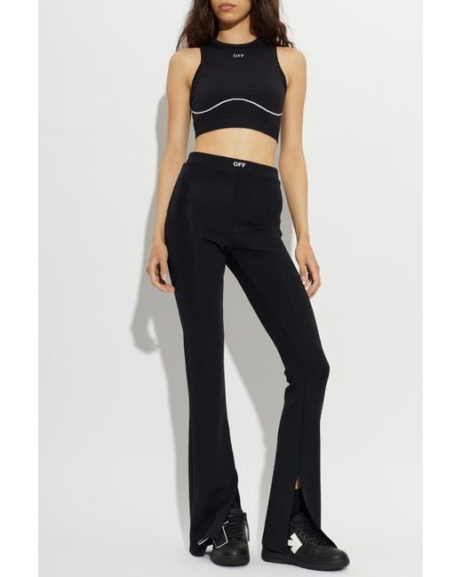 Off-White c/o Virgil Abloh Black Short Top With Logo
