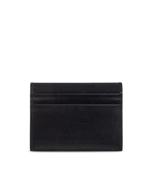 Dolce & Gabbana Black Leather Card Holder for men