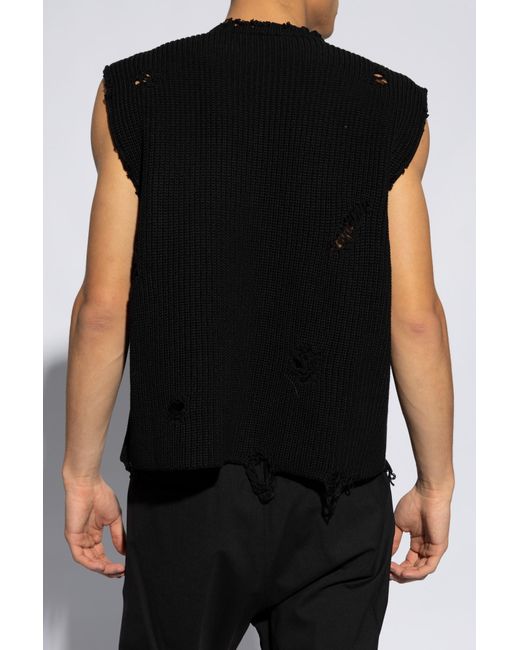 DSquared² Black Printed Vest, for men