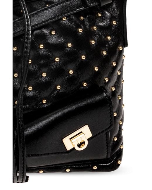 Ferragamo Black Leather Bag 'Drawstring'