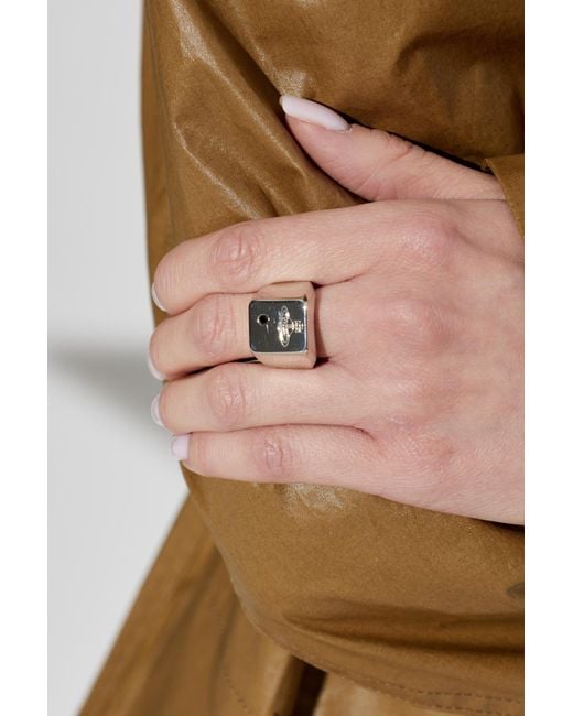 Vivienne Westwood White "Carlo" Ring