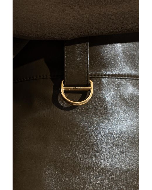 Chloé Green Leather Shorts