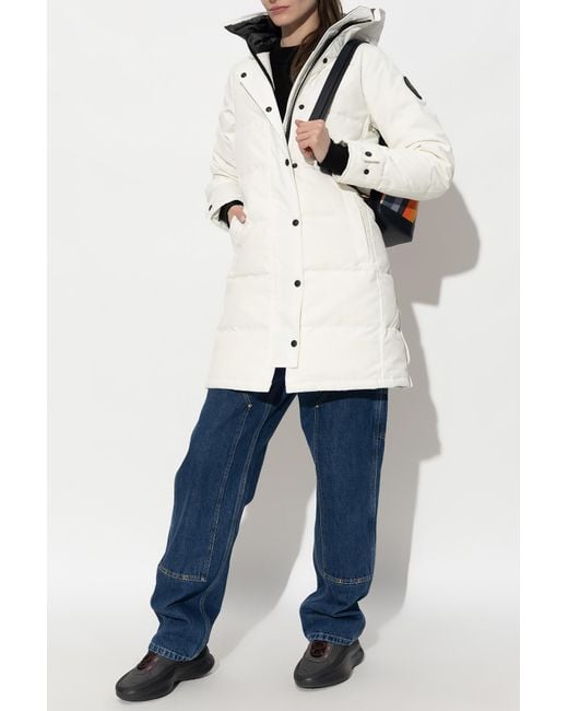 Canada Goose White 'Shelburne' Down Jacket