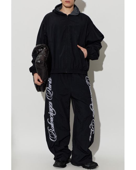 Balenciaga Black Reversible Sweatpants With Logo for men