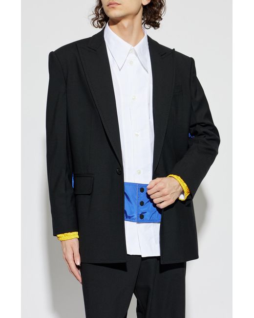 DSquared² Black Wool Blazer With A Single Vent for men