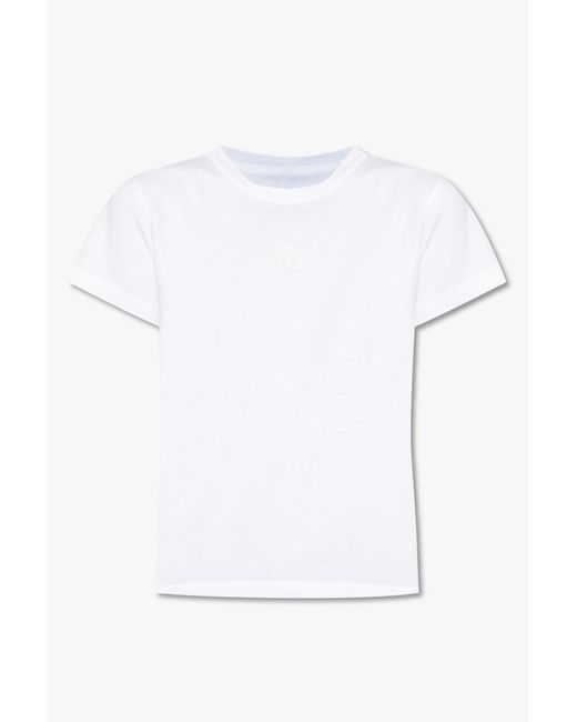 T By Alexander Wang White T-Shirt With Logo