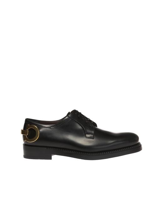 Ferragamo Black 'brady' Derby Shoes for men