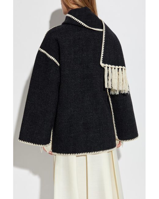 Totême  Black Wool Coat,