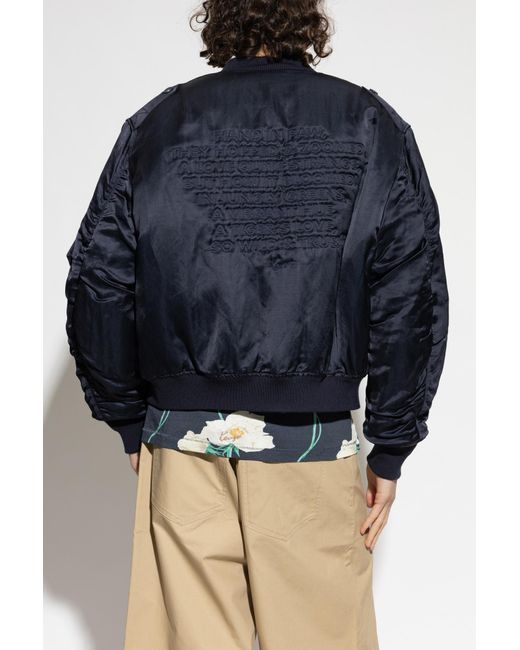 KENZO Blue Insulated 'Bomber' Jacket for men