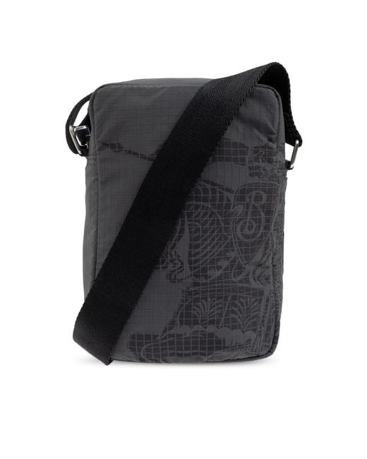 Burberry Gray Shoulder Bag With Logo for men