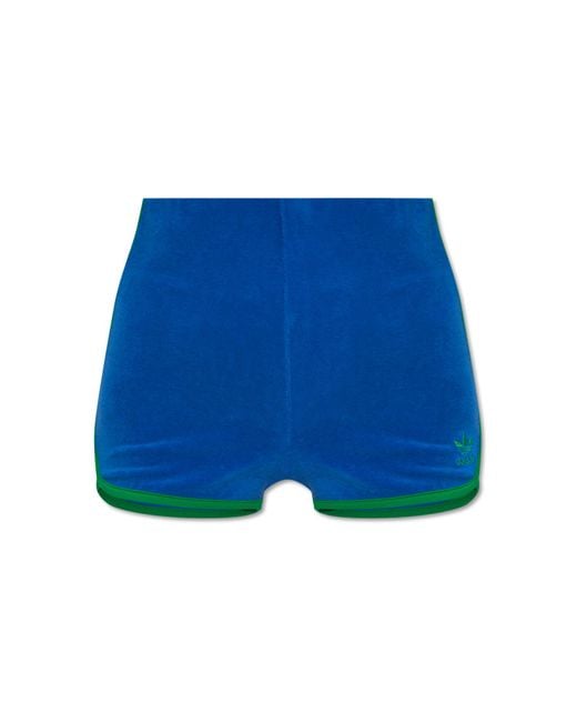 Adidas Originals Blue Shorts With Logo