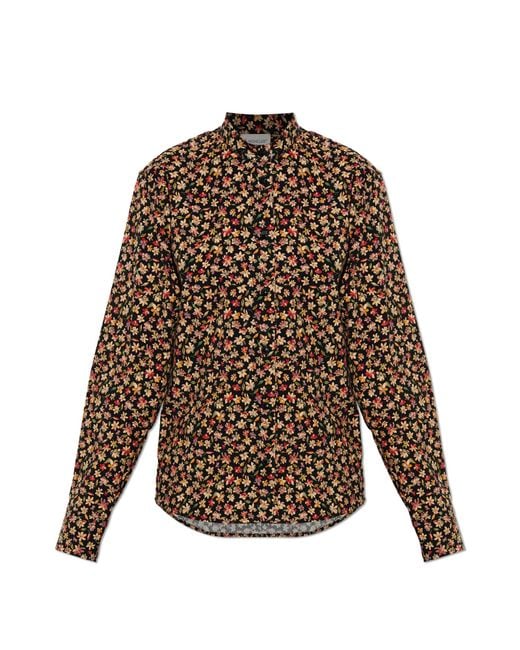 Moncler Brown Shirt With Floral Motif