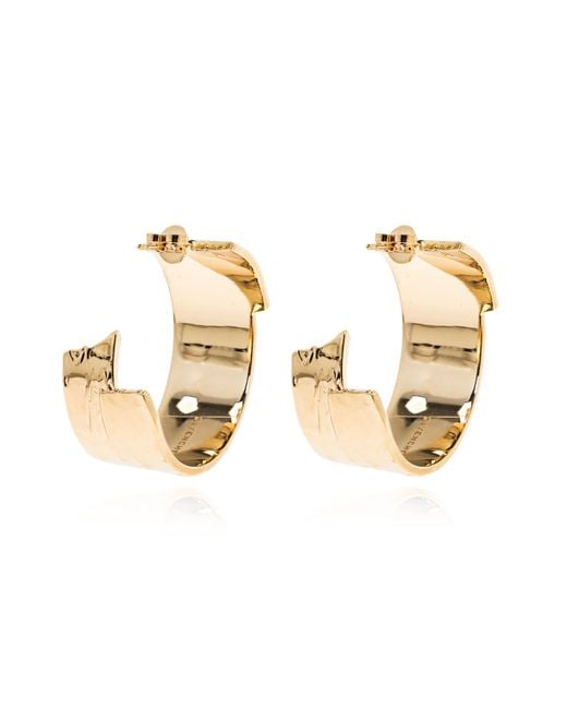 Givenchy Metallic Earrings With Engraved Logo