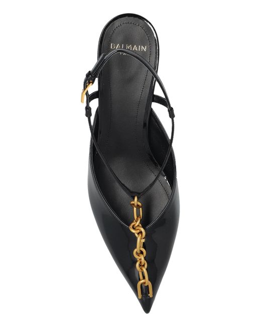 Balmain White Heeled Shoes 'Sync'