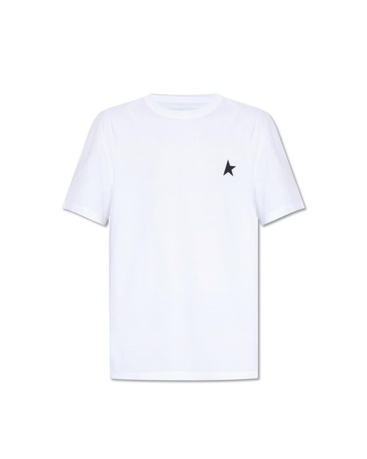 Golden Goose Deluxe Brand White Branded T-Shirt for men