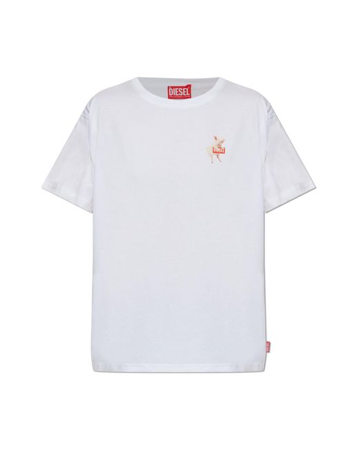 DIESEL White T-Shirt 'T-Normy-S16'
