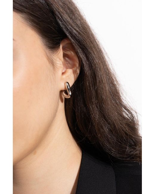 Balenciaga Black Brass Earrings