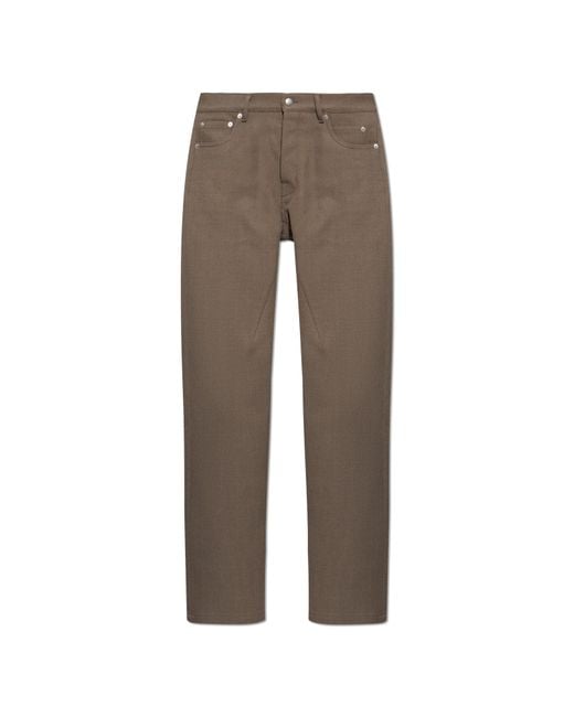 Rick Owens Gray Wool Trousers for men
