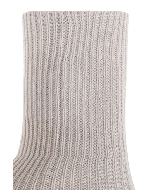 Lisa Yang Gray Cashmere Socks 'Zera'