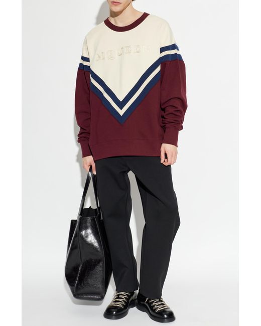 McQueen Red Sweatshirt With Logo for men