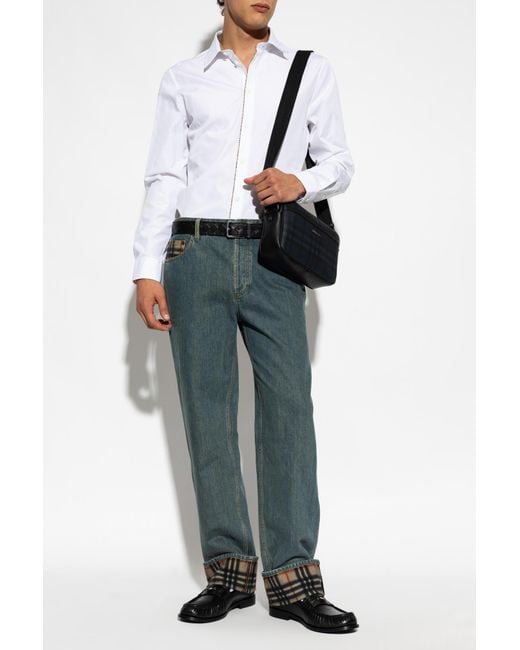 Burberry White Shirt 'Sam' for men