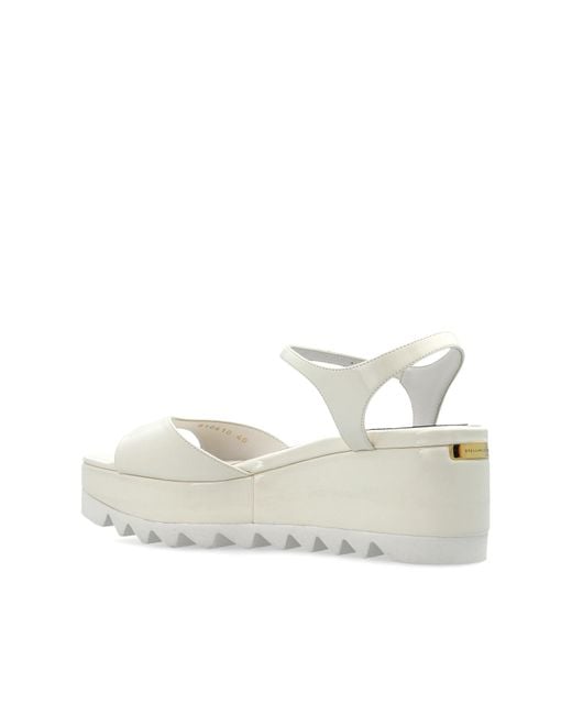 Stella McCartney White "Elyse" Wedge Sandals