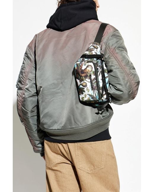 DSquared² Black Belt Bag With Logo for men